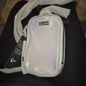 Aimee Kestenberg Iridescent Crossbody Phone Bag - Shimmery Mystic Metallic Blue